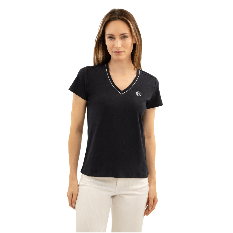 Harcour - T-shirt manches courtes femme Berenice marine | - Ohlala