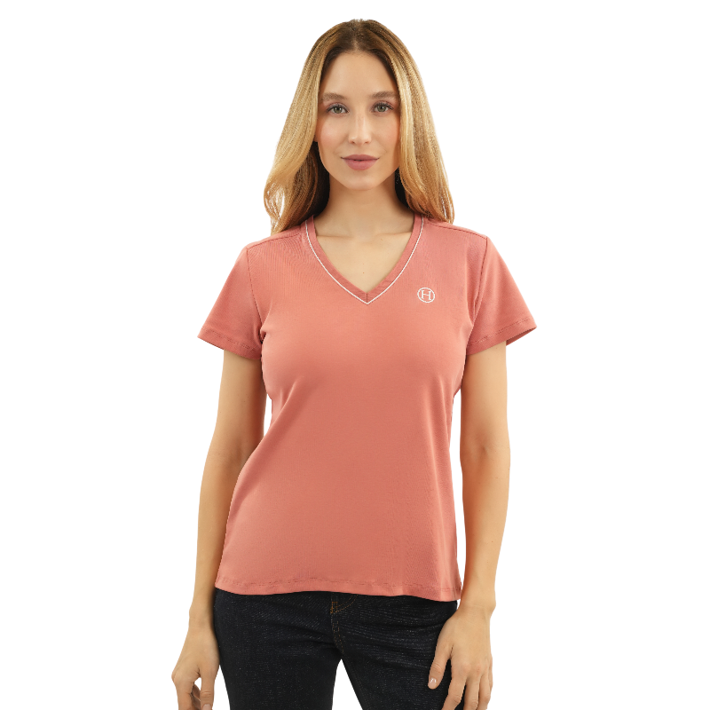 Harcour - T-shirt manches courtes femme Berenice rose aurore | - Ohlala