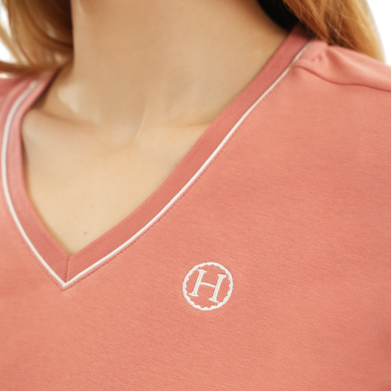 Harcour - T-shirt manches courtes femme Berenice rose aurore | - Ohlala