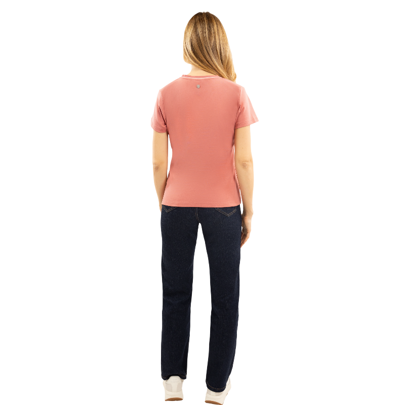 Harcour - T-shirt manches courtes femme Berenice rose aurore | - Ohlala