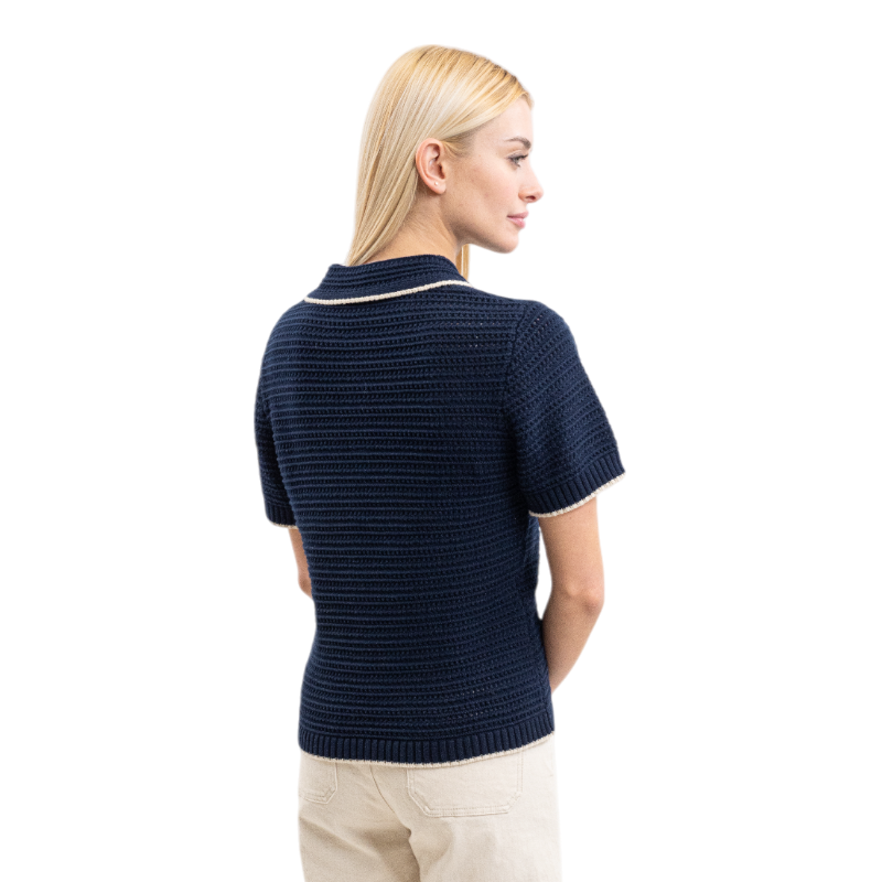 Harcour - T-shirt manches courtes femme Pony marine | - Ohlala