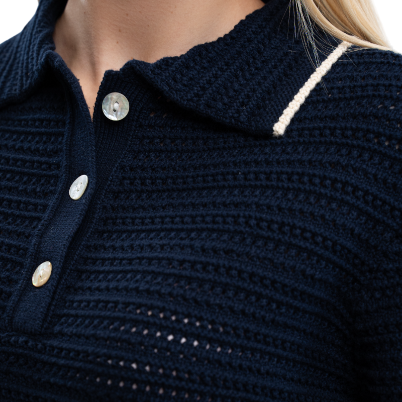 Harcour - T-shirt manches courtes femme Pony marine | - Ohlala