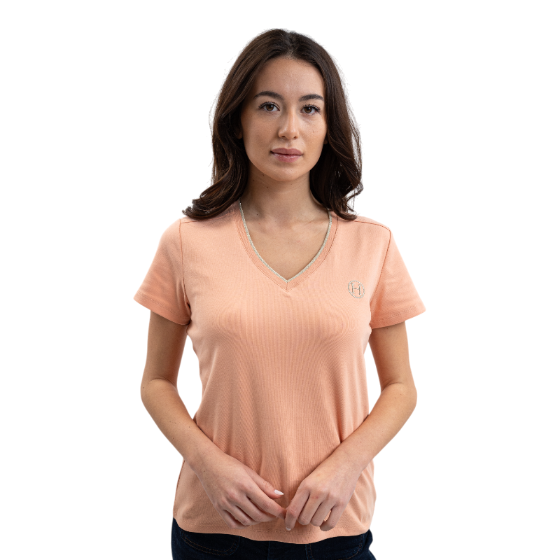 Harcour - T-shirt manches courtes femme Taraza abricot | - Ohlala