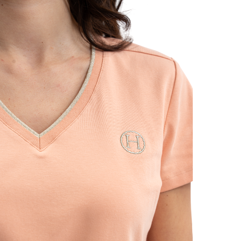 Harcour - T-shirt manches courtes femme Taraza abricot | - Ohlala