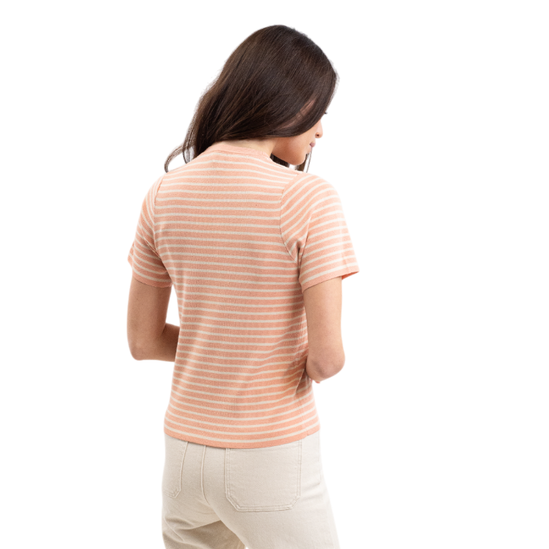 Harcour - Women's short-sleeve T-shirt Tzimi apricot/linen