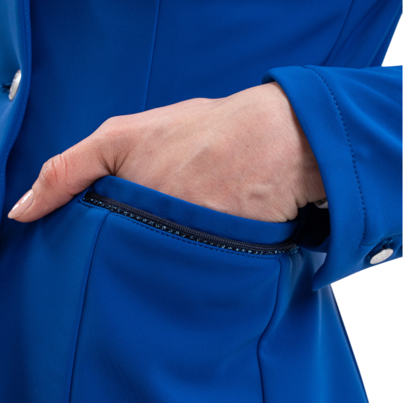 Harcour - Veste de concours femme Aura bleu électrique | - Ohlala