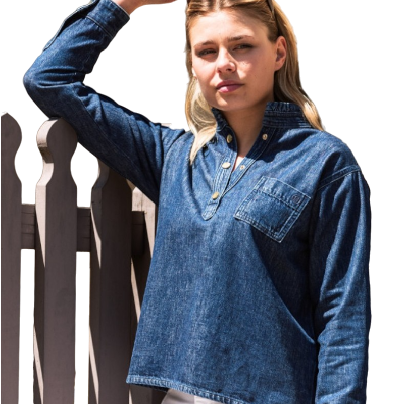 Harcour - Blouse manches longues femme Blissy jean | - Ohlala