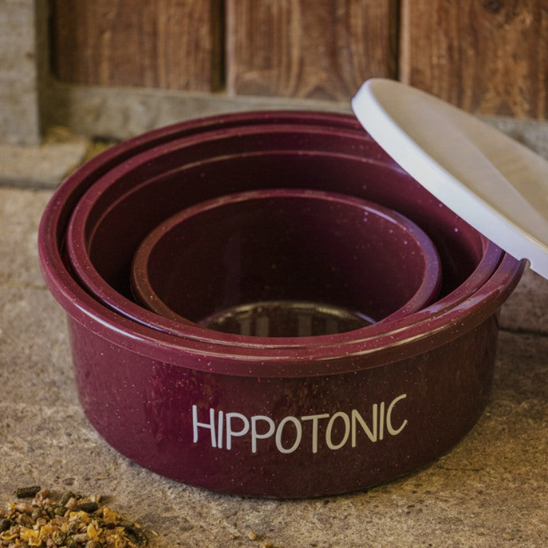 Hippotonic - Bol d'écurie 8L pailleté bordeaux | - Ohlala