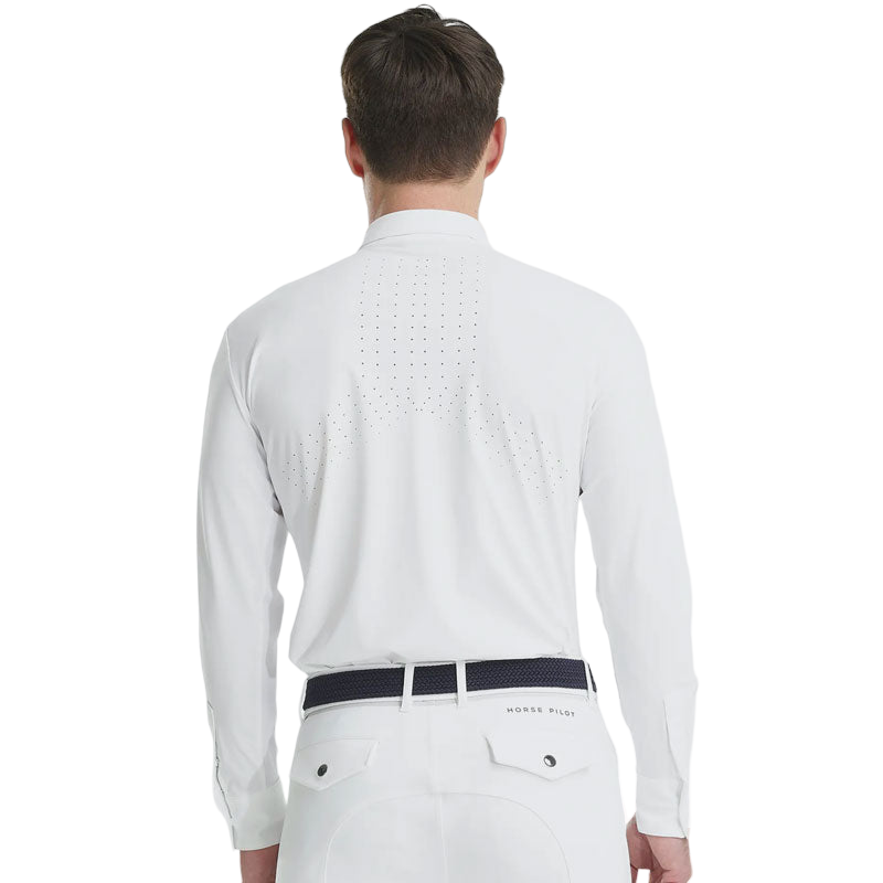 Horse Pilot - Chemise à manches longues homme Aerolight blanc | - Ohlala