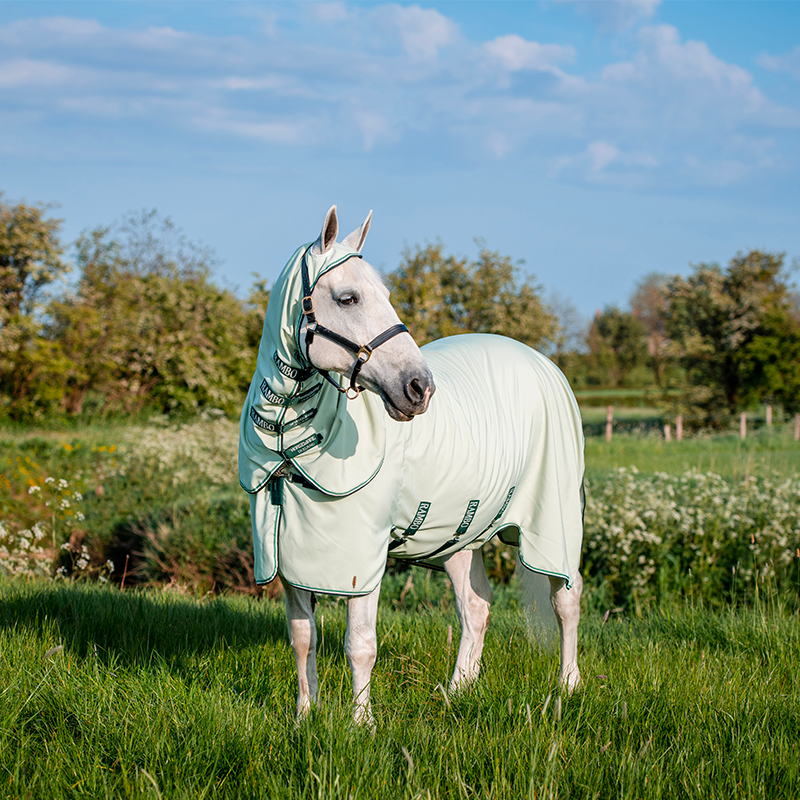 Horseware - Couverture anti-mouches Rambo Hoody XL vert sauge | - Ohlala