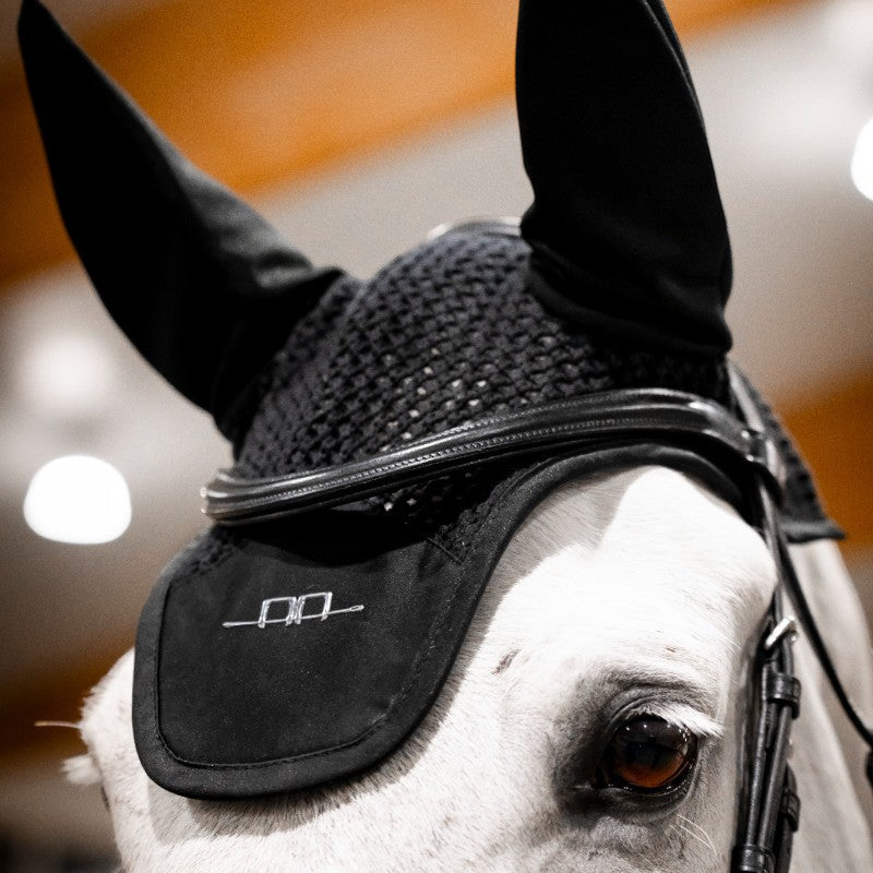 Horseware - Black horse bonnet by Alessandro Albanese