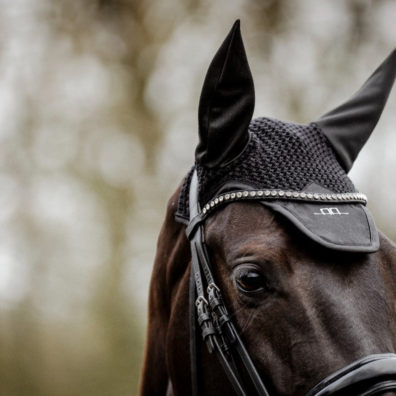 Horseware - Black horse bonnet by Alessandro Albanese