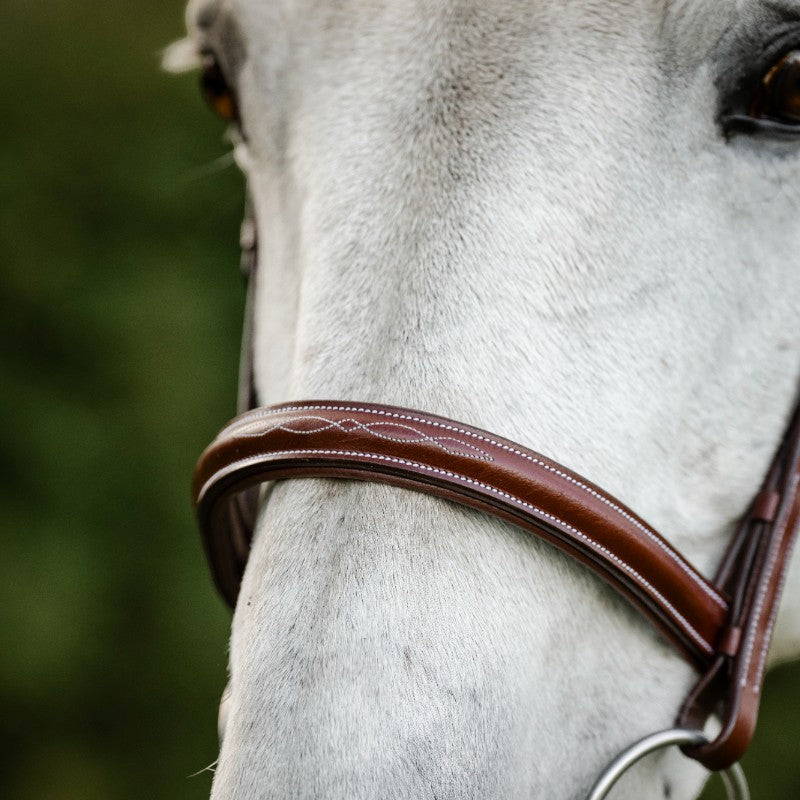 Horseware - Bridon Cavesson Hunter avec rênes dark tan