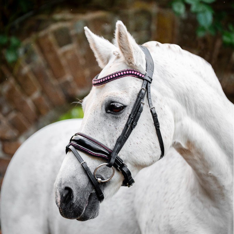 Horseware - Bridon Diamante Pony Flash noir/ rose | - Ohlala