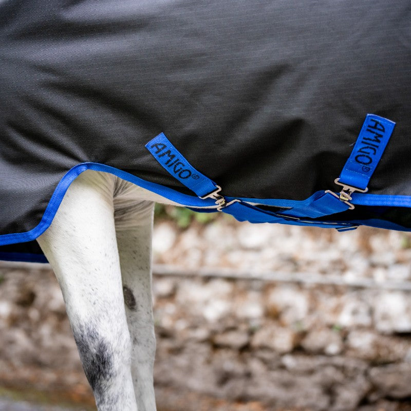 Horseware - Couverture d'extérieur Amigo Ripstop 900 Original noir/ classic blue 50g | - Ohlala