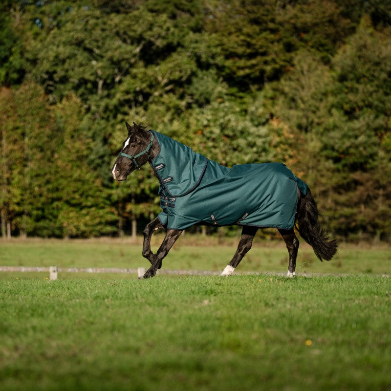 Horseware - Buitenbedekking Amigo Ripstop Plus Pony Turnout dynasty groen/ marine/ zilver 200g
