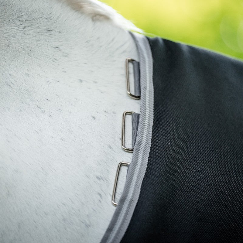 Horseware - Couverture d'extérieur Amigo Turnout noir/ titanium grey/ argent 50g | - Ohlala
