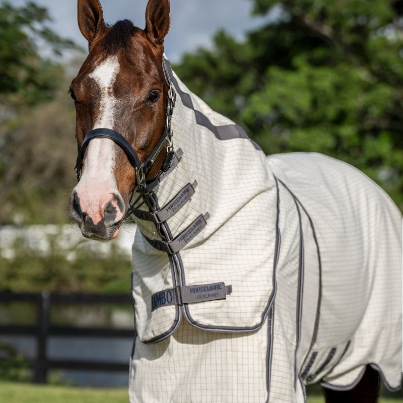 Horseware - Rambo Optimo Supreme Summer outdoor cover marine check/ thunderstorm grey/ silver 0g