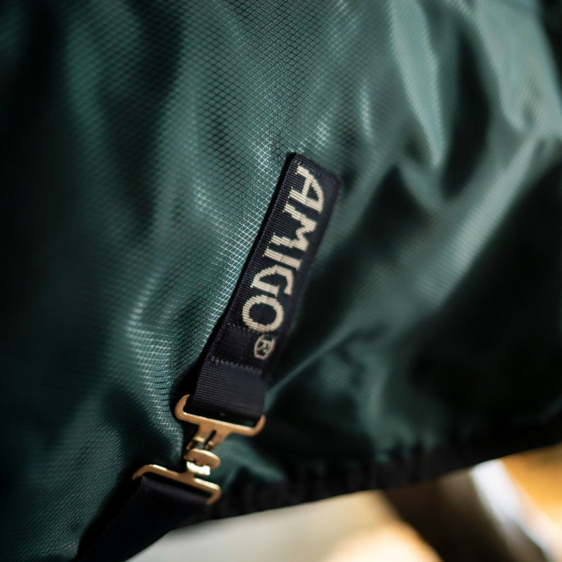 Horseware - Couverture de box Amigo Ripstop Insulator dynasty green/ marine/ argent 100g | - Ohlala