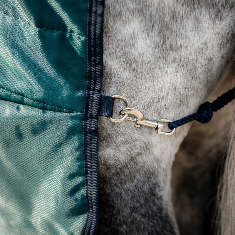 Horseware - Couverture de box Amigo Ripstop Insulator dynasty green/ marine/ argent 350g | - Ohlala