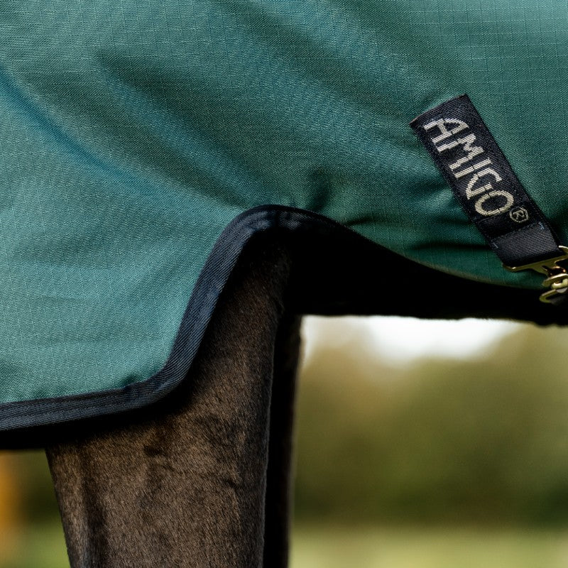 Horseware - Couverture d'extérieur Amigo Ripstop Pony Turnout dynasty green/ marine/ argent 0g | - Ohlala