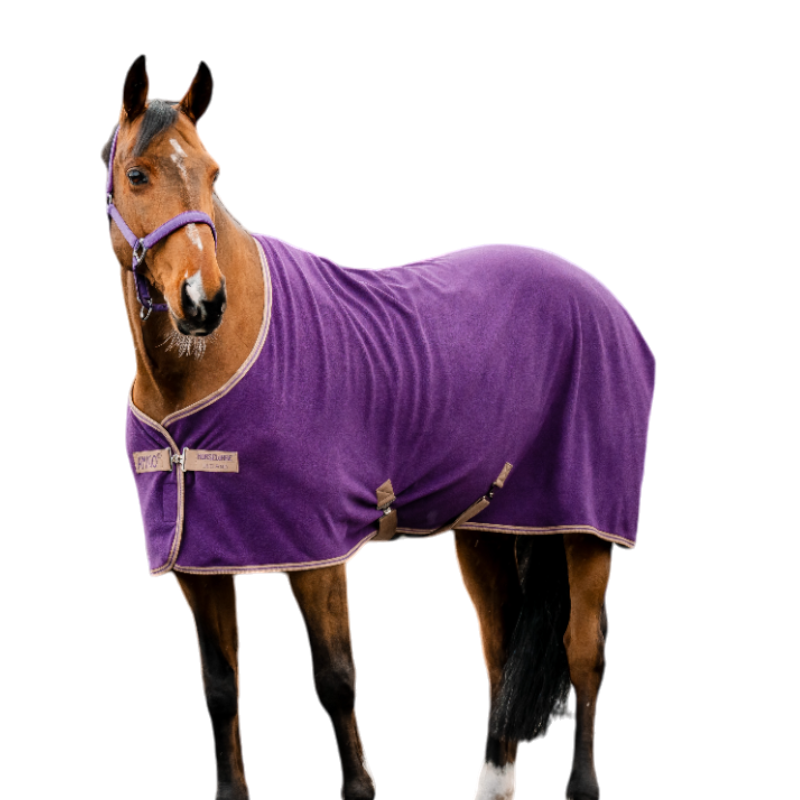 Horseware - Couverture polaire Amigo Fleece Cooler winterberry et taupe | - Ohlala