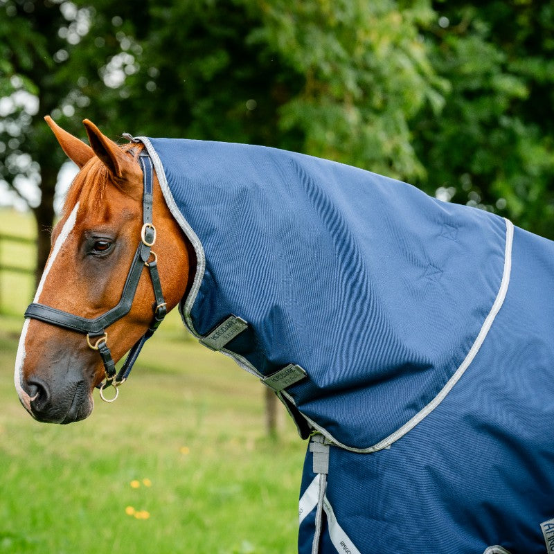 Horseware - Couvre-cou Amigo marine/ titanium grey/ argent 150g | - Ohlala