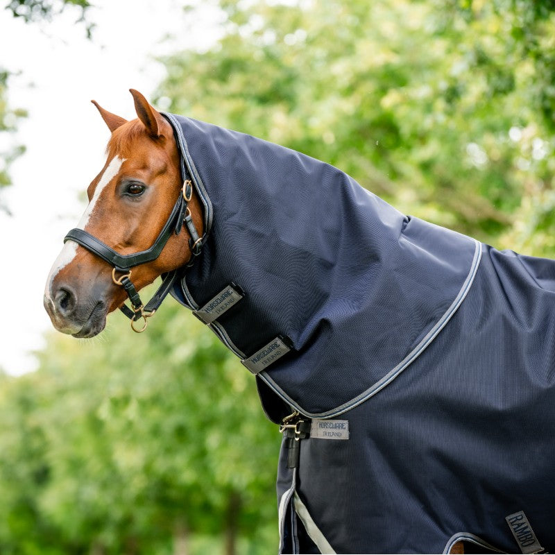 Horseware - Couvre-cou Rambo Supreme marine/ thunderstorm grey/ argent 250g | - Ohlala