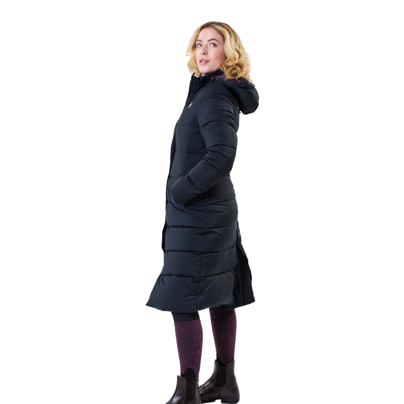 Horseware - Lange Damen-Daunenjacke Verve schwarz