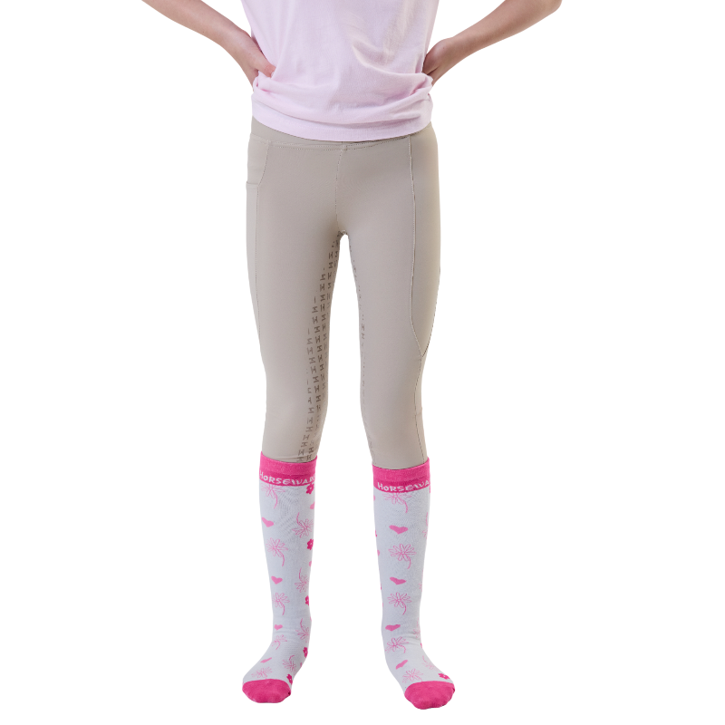 Horseware - Kinder Reitleggings Riding Tights beige