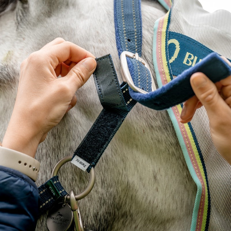 Horseware - Licol spécial pâturage Field Safe marine | - Ohlala