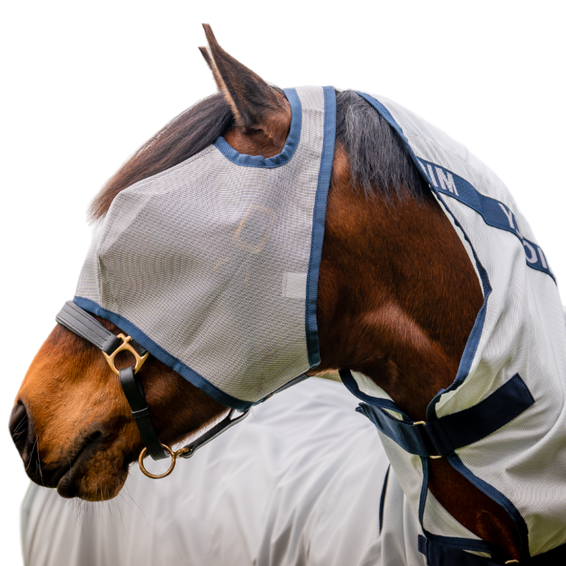 Horseware - Masque anti-mouches Mio Flymask lunar rock/ marine | - Ohlala