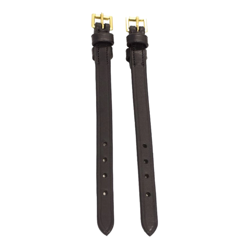Horseware - Montant de mors Rambo Micklem noir et laiton (x2) | - Ohlala