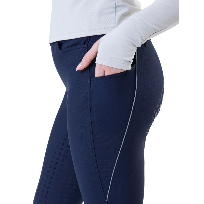 Horseware - Pantalon d'équitation femme Easefit Hybid marine full grip | - Ohlala