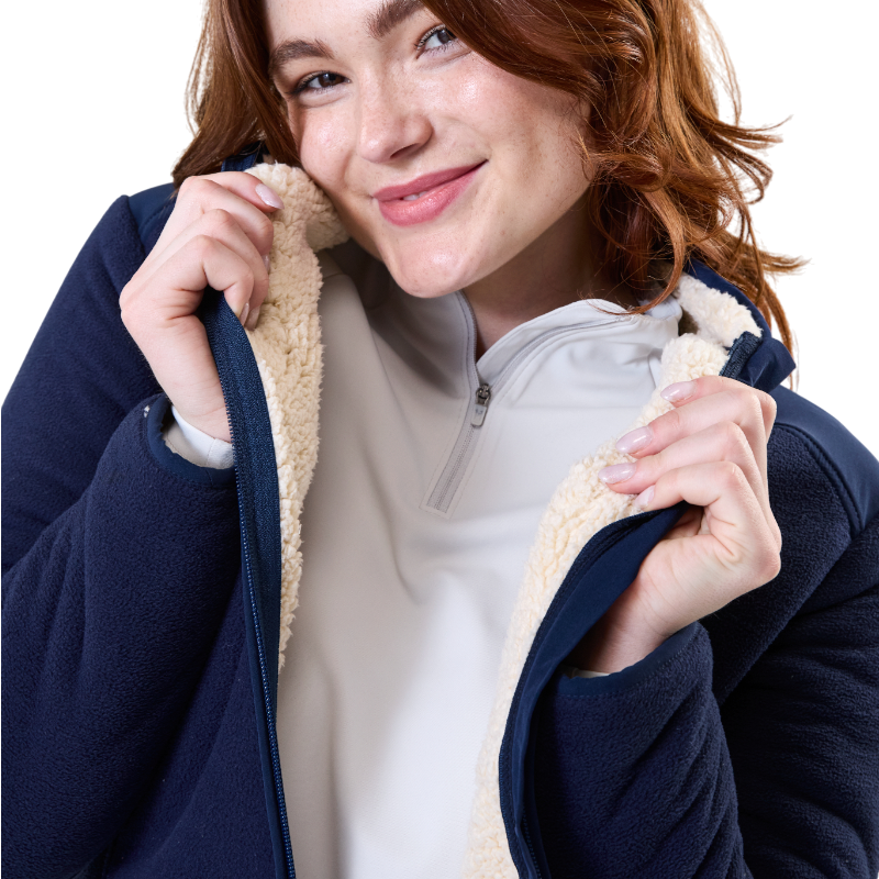 Horseware - Women's long sleeve fleece jacket Pace navy