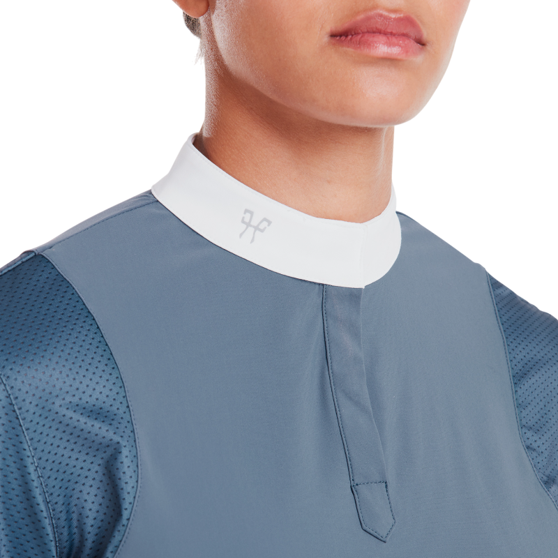 Horse Pilot - Chemise de concours manches longues femme Aerolight vintage indigo | - Ohlala