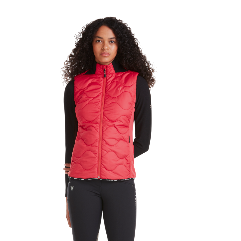 Horse Pilot - Women's sleeveless down jacket Rider Vest lipstick