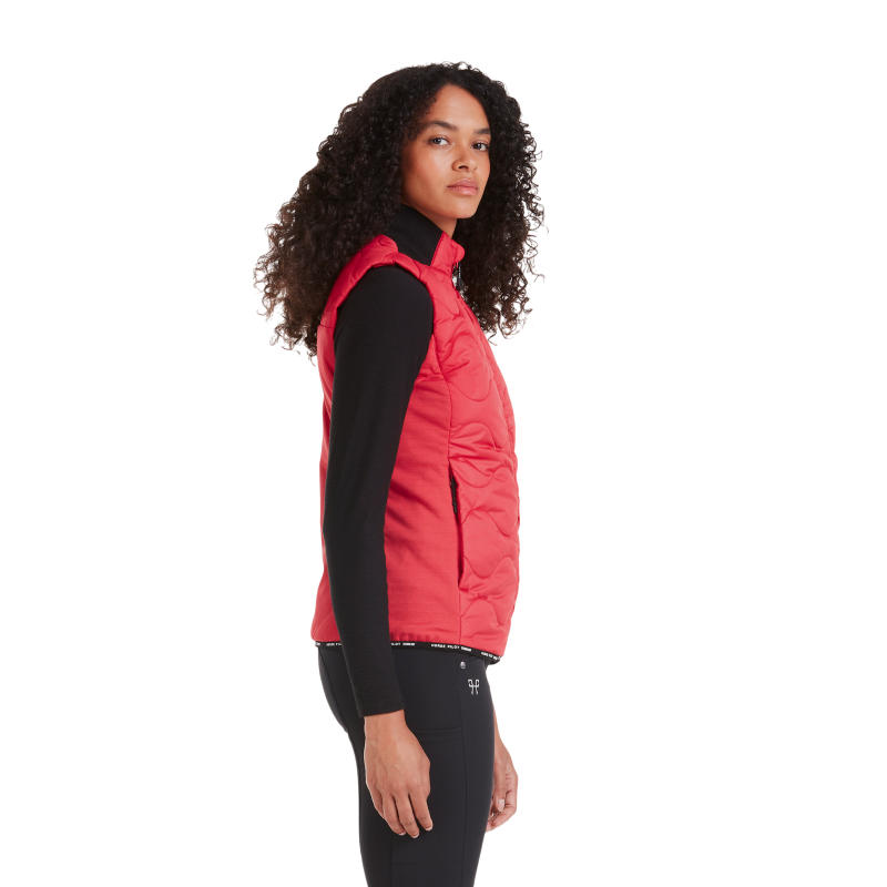Horse Pilot - Women's sleeveless down jacket Rider Vest lipstick