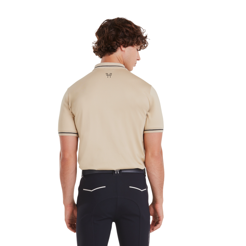 Horse Pilot - Polo manches courtes homme Atlas latte | - Ohlala