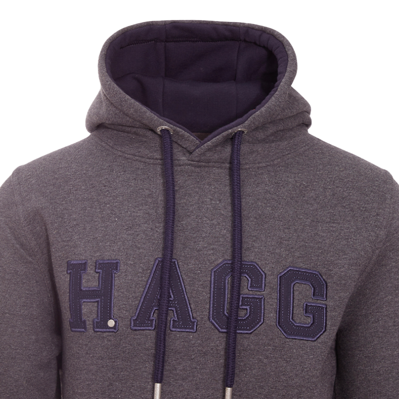 Hagg - Sweat à capuche homme gris anthracite/ marine | - Ohlala