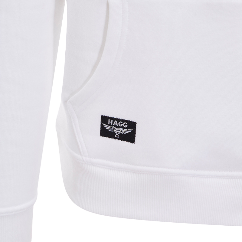 Hagg - Sweat à capuche homme blanc/ noir | - Ohlala