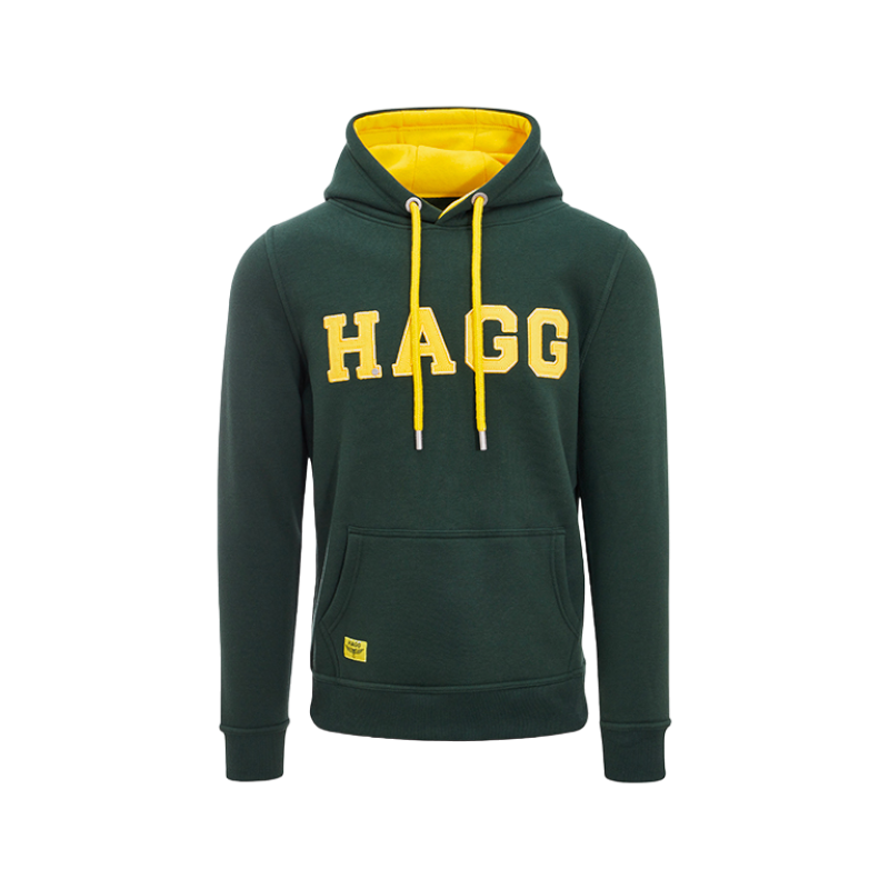 Hagg - Sweat à capuche homme vert/ jaune | - Ohlala