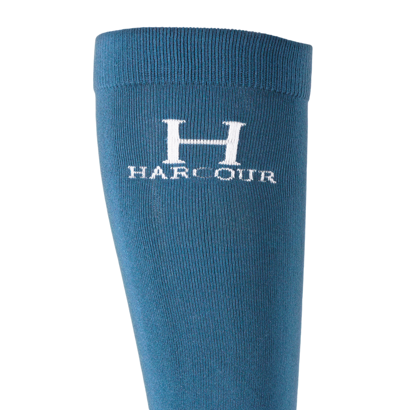 Harcour - Chaussettes d'équitation Badminton steel blue (x2) | - Ohlala