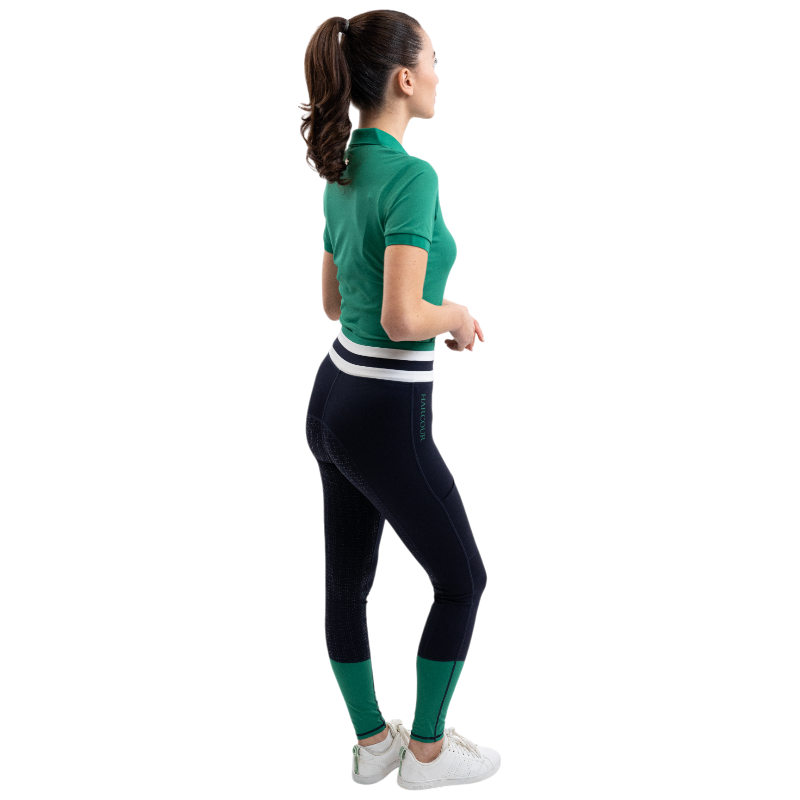 Harcour - Legging d'équitation femme Brookie marine/ emerald green | - Ohlala