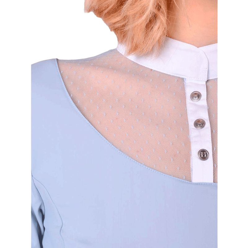 Harcour - Polo de concours manches courtes femme Corrado bleu | - Ohlala