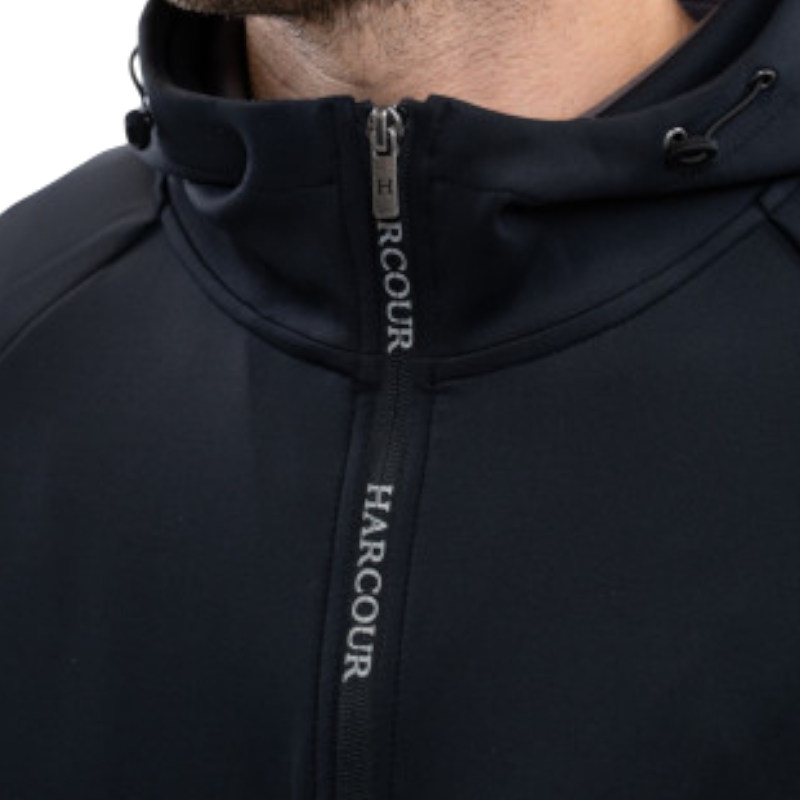 Harcour - Technisch sweatshirt met rits voor heren Aron zwart