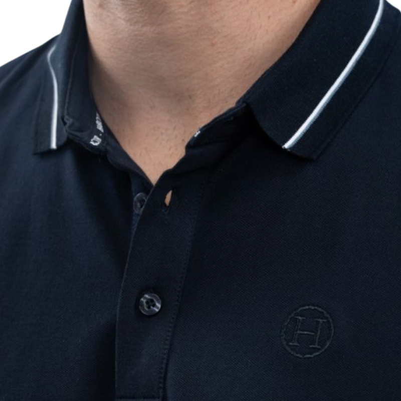 Harcour - Polo met lange mouwen voor heren Malik marine