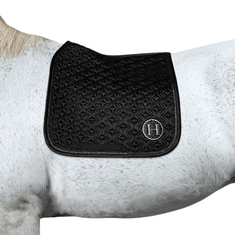 Harcour - Tapis de dressage Ames Coeurs noir | - Ohlala