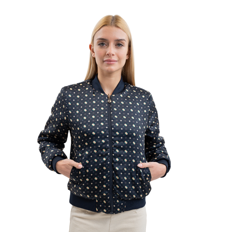 Harcour - Veste bombers femme Boecia marine | - Ohlala