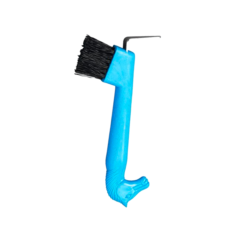 Hippotonic - Cure-pieds brosse tête de cheval bleu ciel | - Ohlala